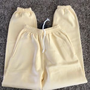 Pretty Little Thing Yellow Sweats Size S